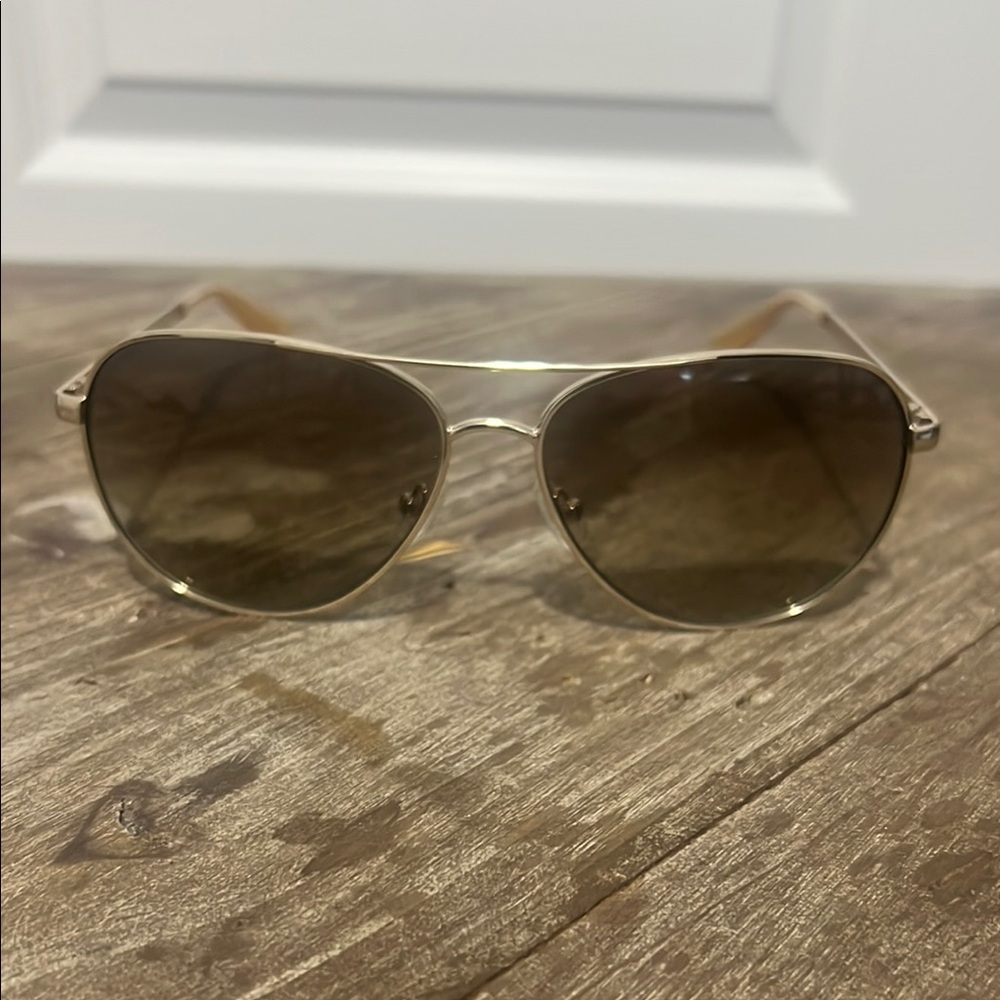 Kate Spade Gold Brown Aviator Glasses